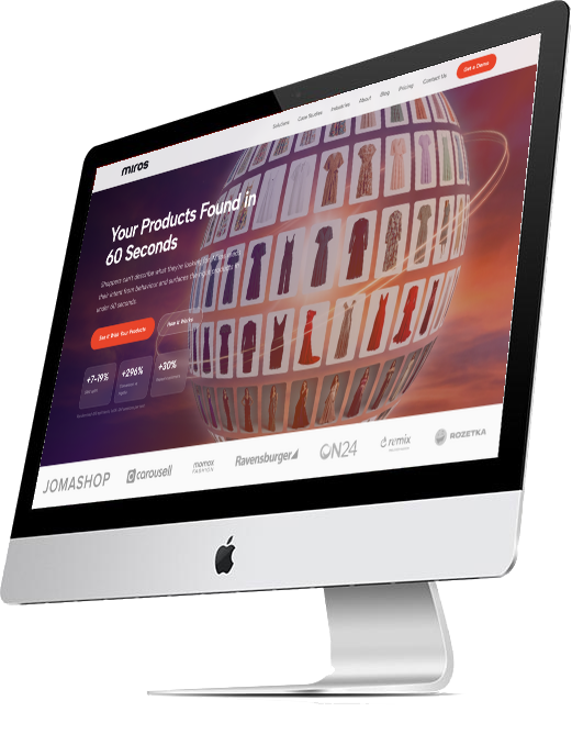 The Miros landing page on a desktop screen